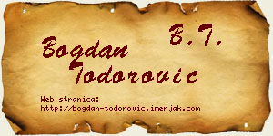 Bogdan Todorović vizit kartica
